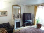 Salon w/Haussman Elegance-marble fireplace, ceiling mouldings, parquet floors